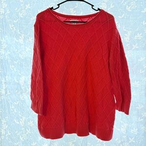Croft & Barrow Women's Vibrant Deep Pink Crew Neck Sweater